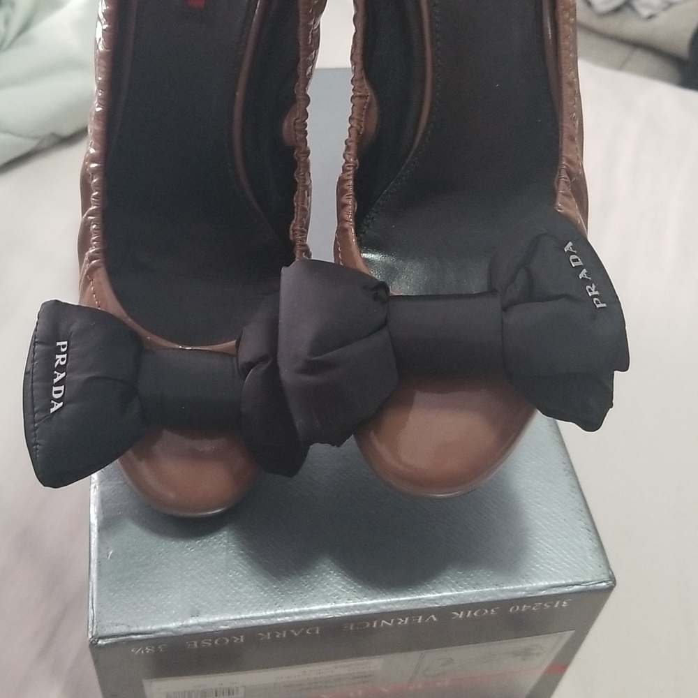 Prada bow heels